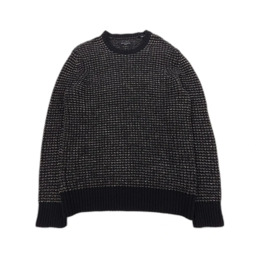 ALLSAINTS Wool Larkk Crew Sweater Chunky Knit Minimal Grunge Streetwear Indie